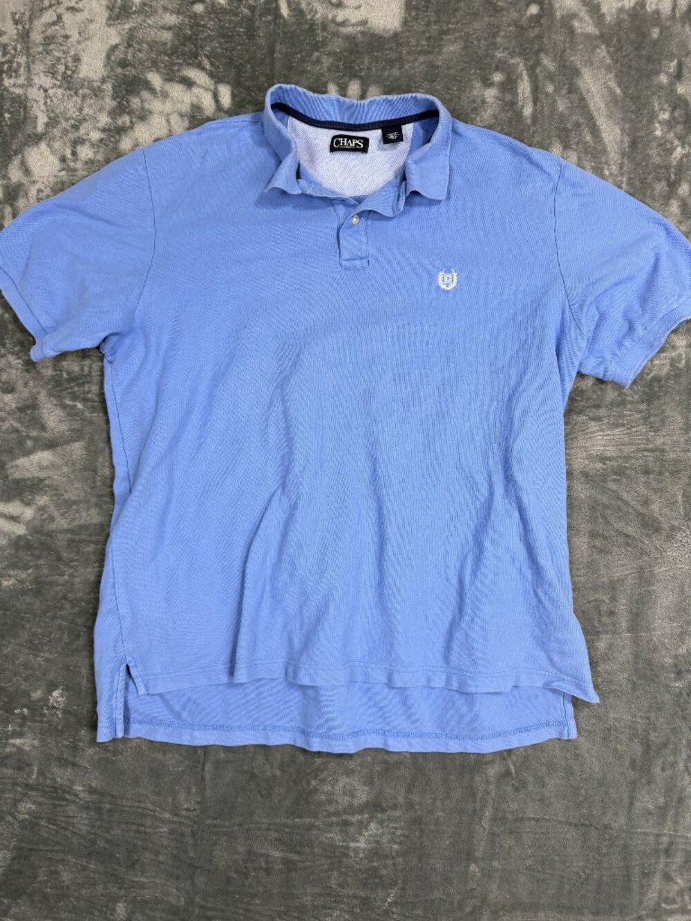 Chaps Blue Polo Shirt 2XB Cotton Short Sleeve Mens Casual Wear